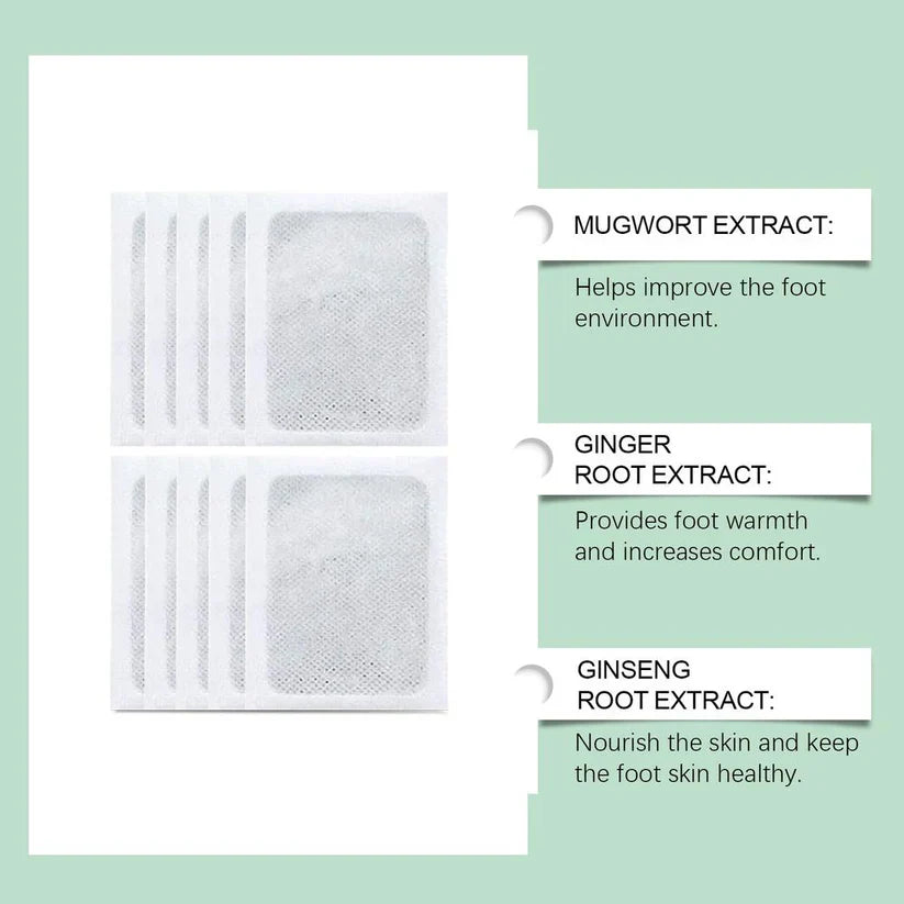 100% Merbal & Gentle Ingredient Detox Foot Pads (1 BOX = 20 PATCHES-BUY 1 GET 3 FREE)